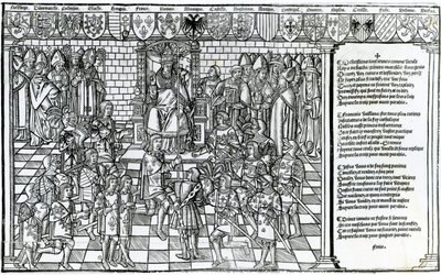 II. Urbán pápa a clermonti zsinat elnökletével 1095-ben alkotó: French School