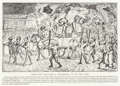 Népszerű kivégzés Strasbourgban, 1791. június 25-én alkotó: French School