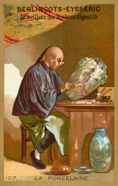 Porcelán (chromolitho) alkotó: French School