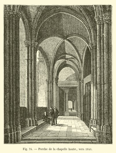 A felső kápolna tornáca, 1840 körül alkotó: French School