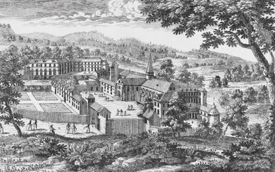 Port-Royal-des-Champs apátság, metszet, Franciaország alkotó: French School