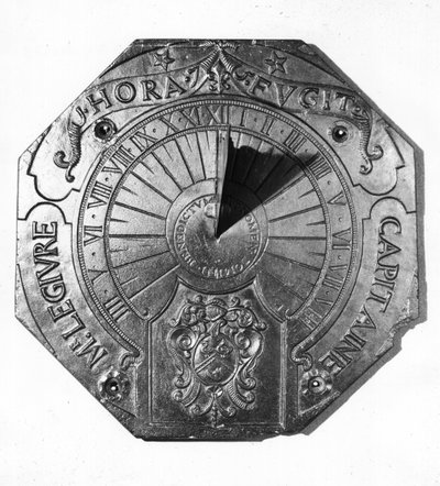 Hordozható napóra, Sierk kastélyból (Moselle) 1756 (pala) alkotó: French School