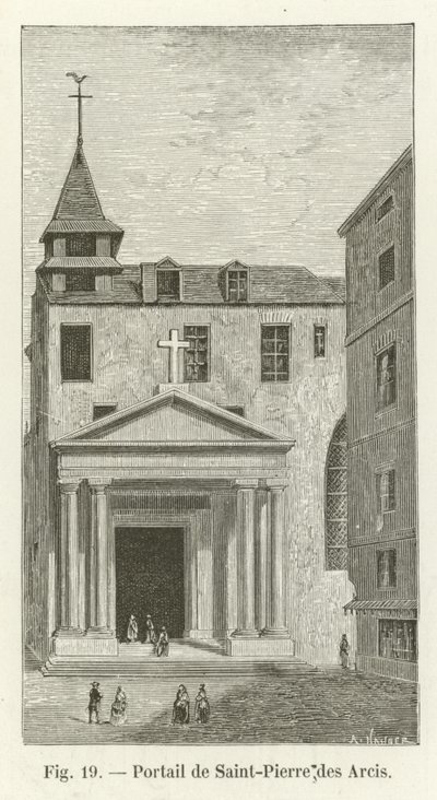 Saint-Pierre des Arcis portálja alkotó: French School