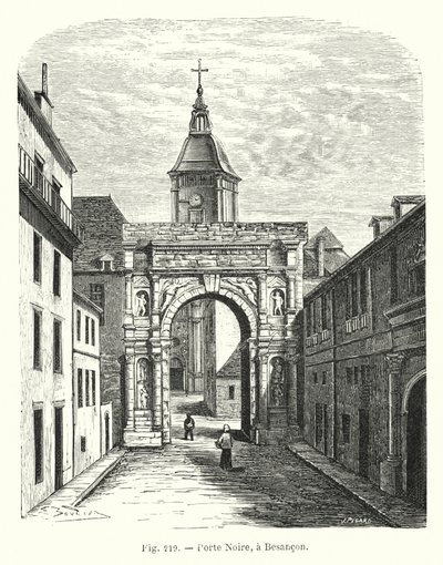 Fekete kapu, Besanconban (metszet) alkotó: French School