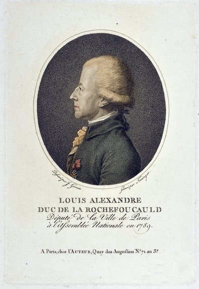 Louis Alexandre de la Rochefoucauld portré, Enville hercege (D
