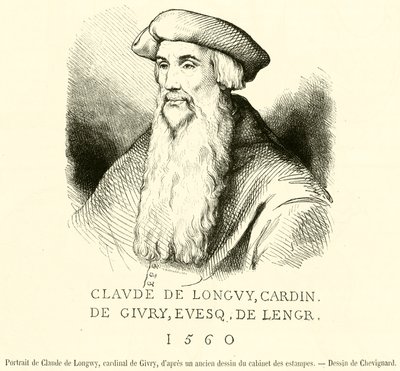 Claude de Longwy, Givry bíboros portréja (metszet) alkotó: French School