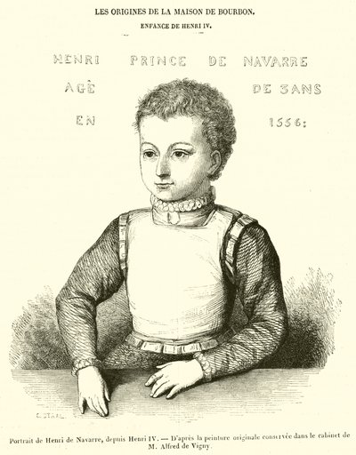 Navarrai Henrik portréja, IV. Henriktől (metszet) alkotó: French School