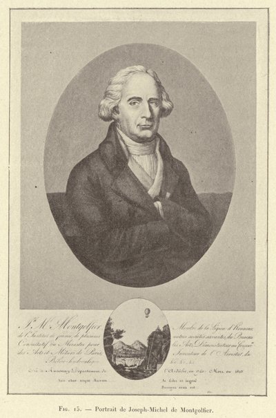 Joseph-Michel de Montgolfier portréja (metszet) alkotó: French School