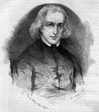 Charles Eleonore Dufriche Desgenettes abbé (1780-1860), a párizsi Notre Dame des Victoires templom plébániájának portréja. Metszet a „” Le Monde Illustré”” 160. számában, 1860. május 5. alkotó: French School