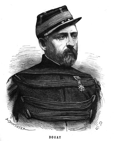 Abel Douay (1809-1870) francia tábornok portréja. Metszet a „Les Illustrations De L