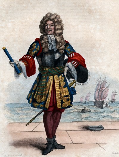 Abraham Duquesne (1610-1688) francia márki és tengerésztiszt portréja. alkotó: French School