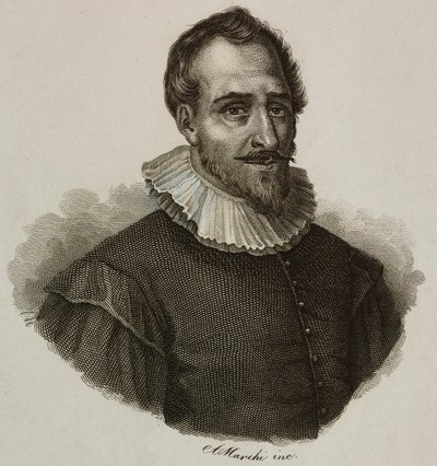 Adam de Craponne (1526-1576) francia mérnök portréja, Marchi metszete alkotó: French School