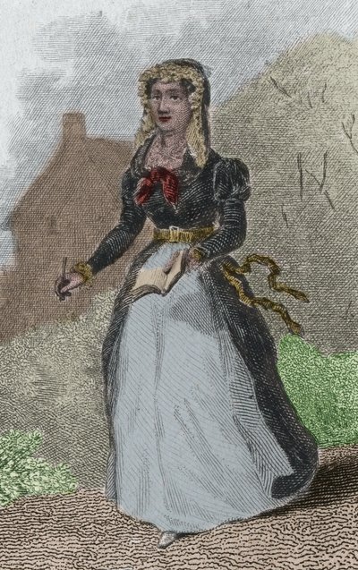Adelaide-Gillette (Adelaide Gillette) Dufrenoy (1765-1825) francia költőnő portréja. Metszet 1876-ból. alkotó: French School