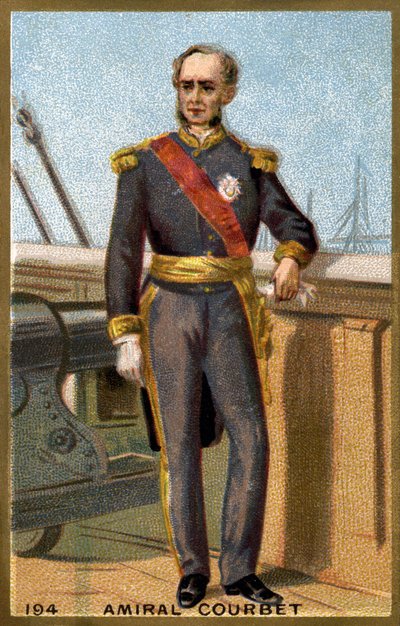 Courbet admirális (1827-1885) portréja. A 19. század végének kromolitográfiája. alkotó: French School