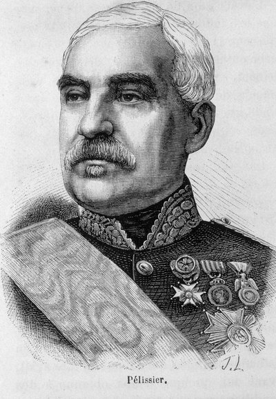 A célzó Jean Jacques Pelissier, Malakoff herceg (1794-1864), francia katonaság és Franciaország marsalljának portréja – Henri Martin „L’Histoire de France” című művében alkotó: French School