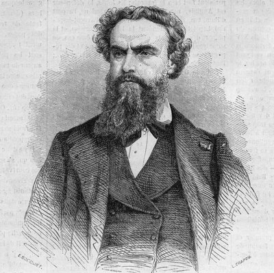 Alexandre Cabanel (1823-1899) francia festő portréja. Metszet a „” The Illustrated World”” 338-as számában, október 3 alkotó: French School