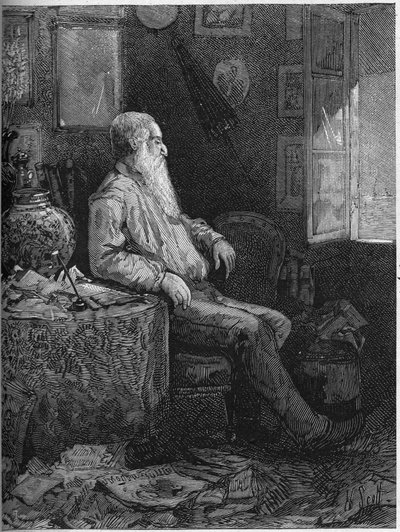 Alphonse Karr (1808-1898) francia regény- és drámaíró portréja. Metszet a „” Le Monde Illustré”” 1122. számában, 1878. szeptember 28. alkotó: French School
