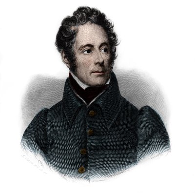 Alphonse de Lamartine (1791-1869) francia író, költő és politikus portréja. Louis de Cormenin Timon „” Beszélők könyvében”. 1842. Magángyűjtemény. alkotó: French School