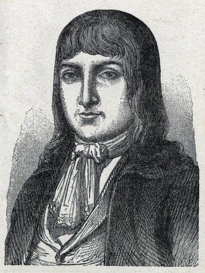 Jerome Le Bras des Forges amatőr portréja, Boishardy lovagja (Bois hardy vagy Bois-Hardy), a francia forradalom Chef chouanja (1762-1795) 1889-es metszet. Magángyűjtemény. alkotó: French School
