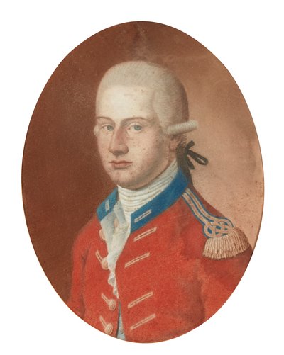 Egy tiszt portréja (pasztell) alkotó: French School