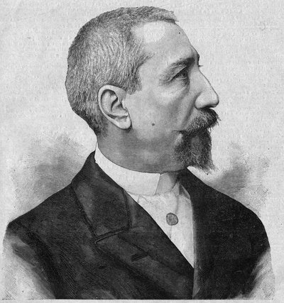 Anatole France (1844-1924) francia regényíró és költő, az Academy Francaise tagja portréja. Metszet a február 6-i „La gazette du dimanche”-ban alkotó: French School