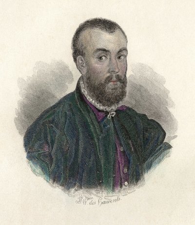 Andre Vesale (1514-1564) flamand orvos portréja, aki Spanyolországban és Olaszországban praktizált. a „Portraits des Hommes hasznos” című részben alkotó: French School