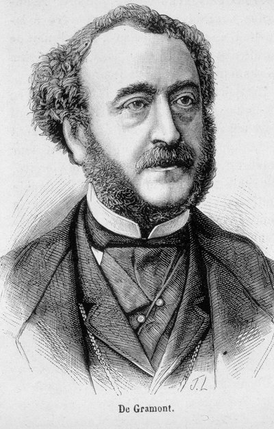 Antoine Agenor, De Gramont herceg, francia diplomata és politikus (1819-1880) portréja – Henri Martin „L’Histoire de France” című művében alkotó: French School