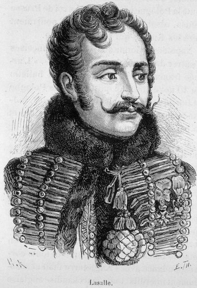 Antoine Charles Louis, Lasalle grófja, a wagrami csatában elesett francia tábornok (1777-1809) portréja – Henri Martin „L