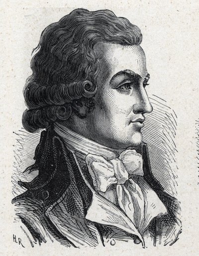 Antoine Pierre Joseph Marie Barnave (1761-1793) francia politikus portréja. Metszet 1889-ből. Magángyűjtemény. alkotó: French School