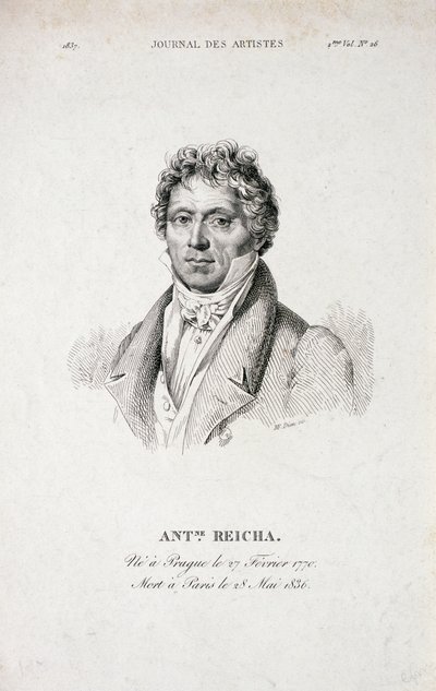 Antoine Reicha (1770-1836) portréja a Journal des Artistes-ból alkotó: French School
