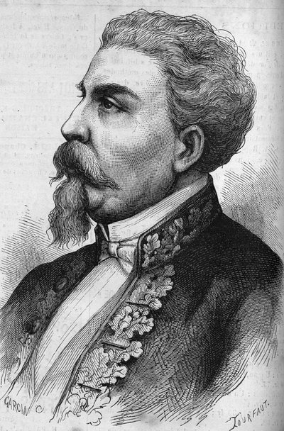 Benedetto Cairoli (1825-1889) olasz államférfi portréja. Metszet a „” Le Monde Illustré”” 1132. számában, 1878. december 7. alkotó: French School