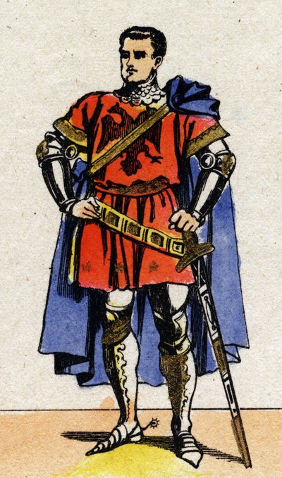 Bertrand du Guesclin (Duguesclin) portréja (v. 1320-1380) connetable Franciaországból. alkotó: French School