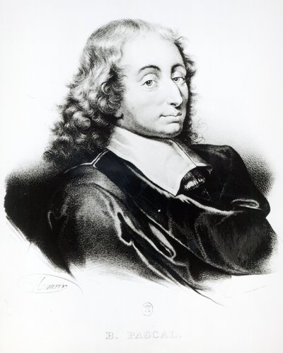 Blaise Pascal (1623-62) portréja, amelyet Francois Seraphin Delpech (1778-1825) vésett alkotó: French School