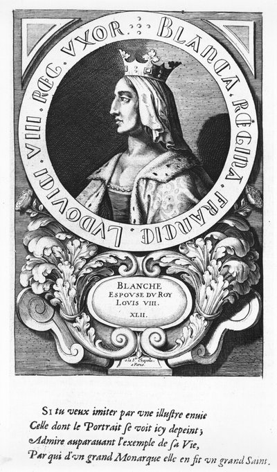 Kasztíliai Blanche (1185-1252) portréja, 1643 alkotó: French School