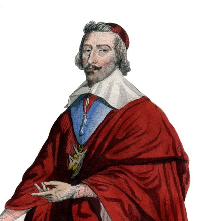Richelieu bíboros (Armand Jean du Plessis) (1585-1642), francia pap, nemes és államférfi portréja. alkotó: French School