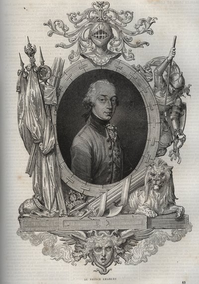 Charles-Louis osztrák-tescheni portréja (Charles Louis of Austria Teschen) (1771-1847) (Karl von Osterreich főherceg) Ausztria főhercege, Teschen hercege - Károly főherceg, Teschen hercege - az "" New National Encyclopedia "-ból írta: Maurice La Charest alkotó: French School