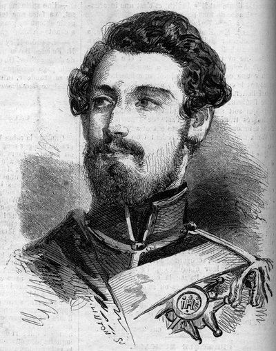XV. Károly (1826-1872), svéd és norvég király portréja. Metszet a „” le Monde Illustrous”” 119. számában, 1859. július 23. alkotó: French School