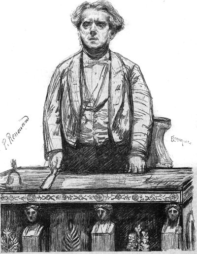 Charles Floquet (1828-1896) francia jogász és politikus portréja. Metszet a „La gazette du dimanche” január 16-án alkotó: French School