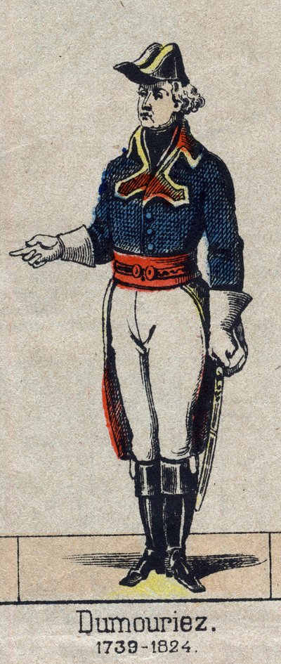 Charles Francois Dumouriez, az északi hadsereg fővezérének portréja 1792-ben (1739-1823)”.Epinal képe a 19. század végéről. alkotó: French School