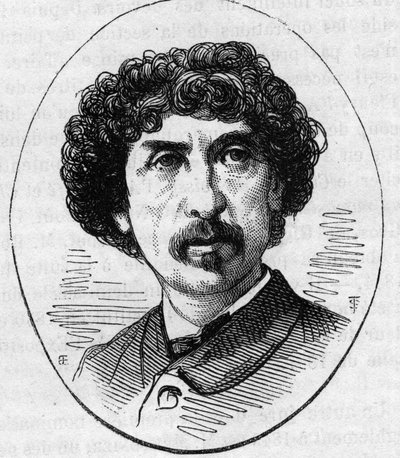 Charles Garnier (1825-1898) francia építész portréja. Metszet a „” Le Monde Illustré”” 890. számában, 1874. május 2.. alkotó: French School