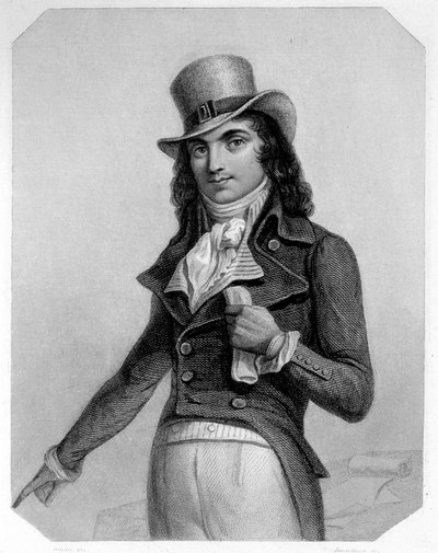 Charles Jean Marie Barbaroux (1767-1794) francia politikus portréja. Lamartine „A Girondinok története” című művében alkotó: French School