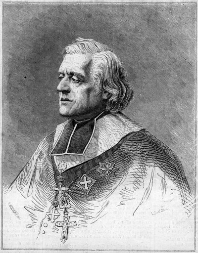Charles Joseph Eugene de Mazenod (1782-1861) portréja, Marseille eveque. Metszet portréja a „” The Illustrous World”” 216. számában, június 1 alkotó: French School