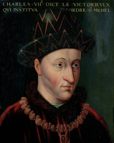 VII. Károly portréja (1403-61) alkotó: French School
