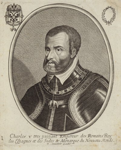 V. Károly római római császár portréja alkotó: French School