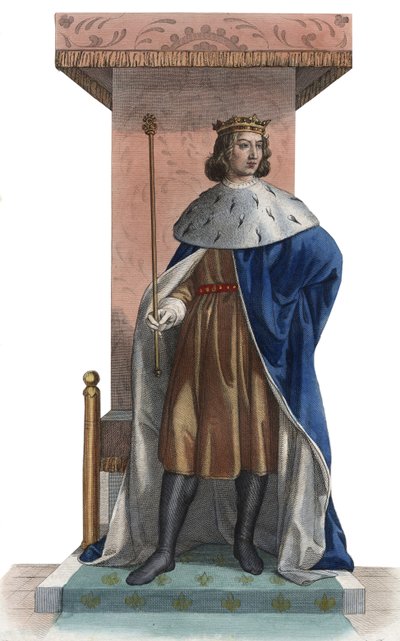 V. Károly francia, a bölcsnek nevezett (1338-1380), francia király portréja. alkotó: French School