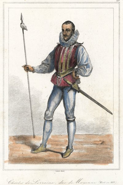 Charles de Lorraine, Mayenne hercegének (1554-1611), francia hercegnek a portréja. Henri, Guise hercege után ő volt a Liga vezetője (1589). alkotó: French School