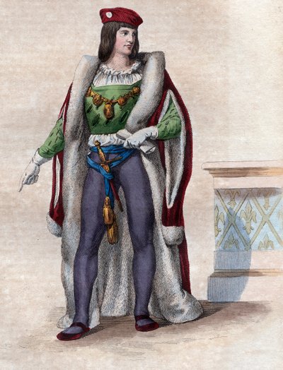 Valois Károly orléans-i herceg (1394-1465), francia költő és XII. Lajos francia király apja portréja. alkotó: French School