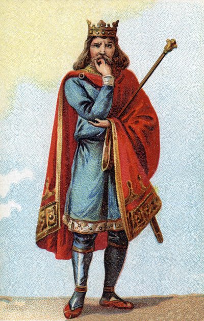 II. Childerik, a frankok királyának portréja 670 és 673 között. alkotó: French School