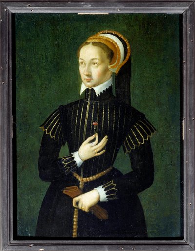 Claude de France (1499-1524) francia királynő és I. Francois felesége portréja A 16. századi Anonymous festmény. V 0,28x0,21 m Chantilly, musee Conde alkotó: French School