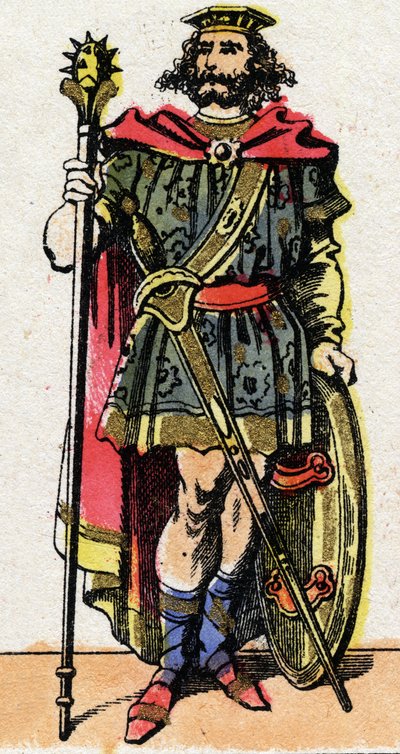 Clotaire portréja (Clothaire) I, a frankok királya 511-től 561-ig). alkotó: French School